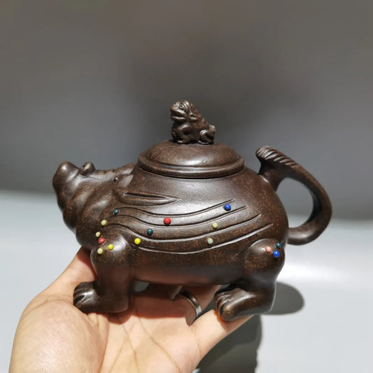 Chinese Yixing Zisha Clay Teapot  Eternal longevity Pot  Chen Mingyuan 380ml