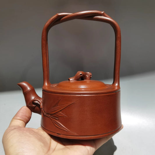 Chinese Yixing Zisha Clay Teapot  Faucet Stone Ladle Pot Zhu Kexin 380ml