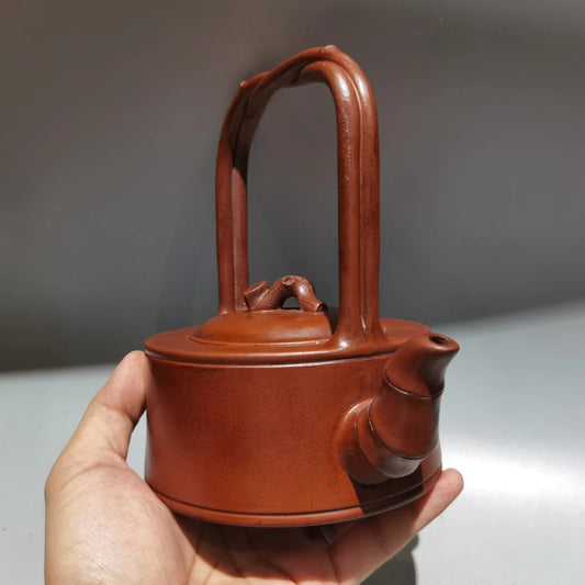 Chinese Yixing Zisha Clay Teapot  Faucet Stone Ladle Pot Zhu Kexin 380ml