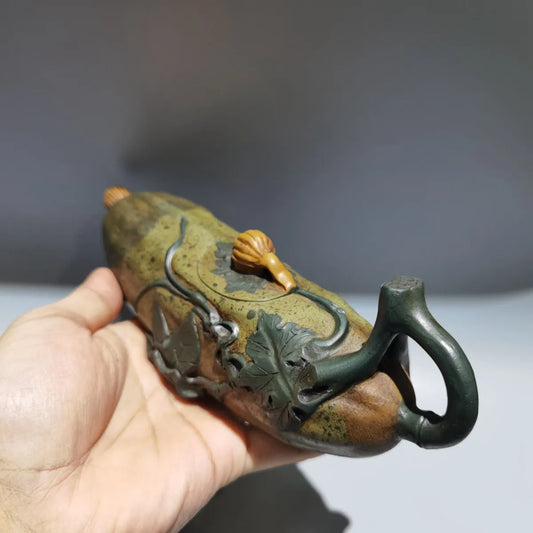 Chinese Yixing Zisha Clay Teapot  Feihuang Tengda pot Jiang Yanting Republic of China green mud 280ml