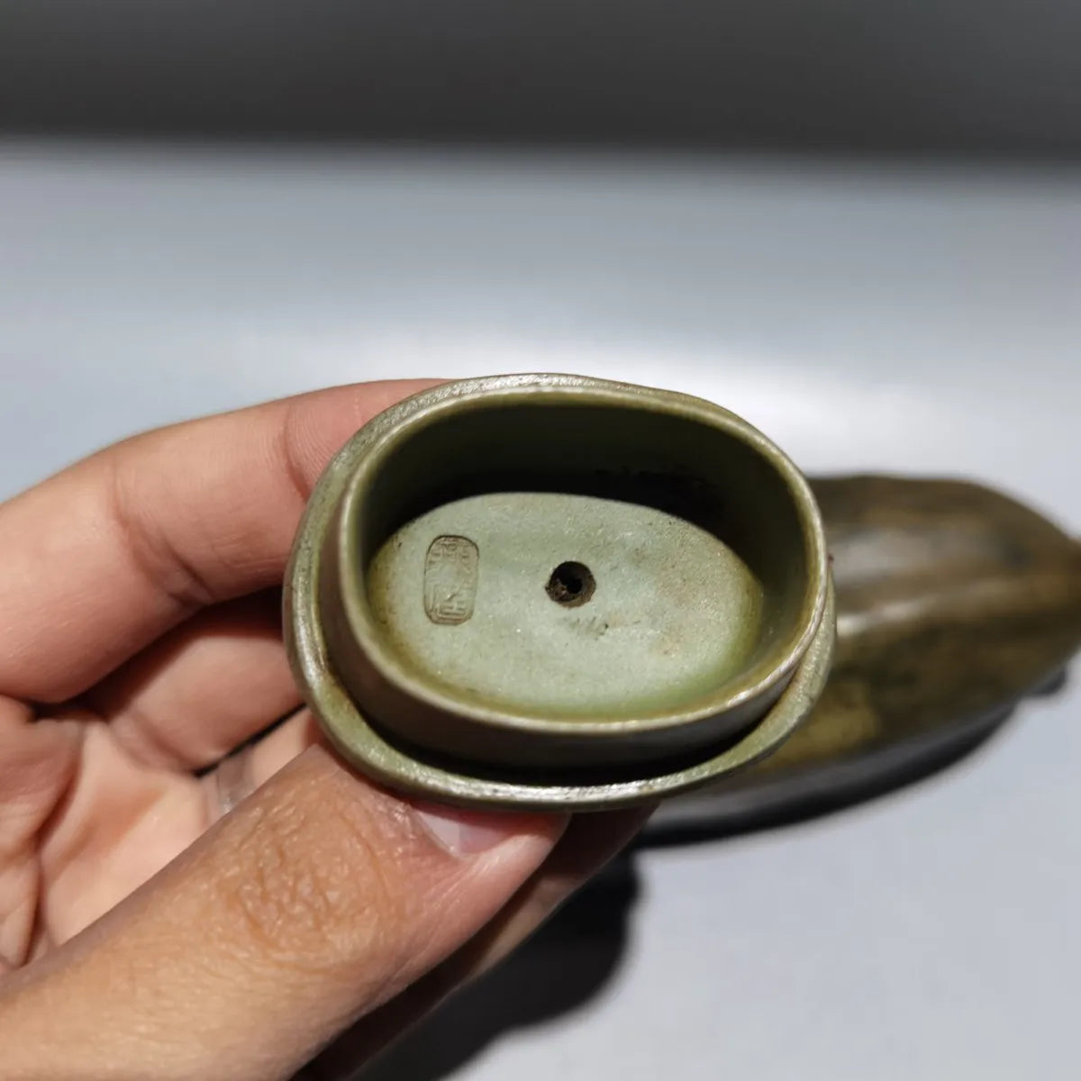 Chinese Yixing Zisha Clay Teapot  Feihuang Tengda pot Jiang Yanting Republic of China green mud 280ml