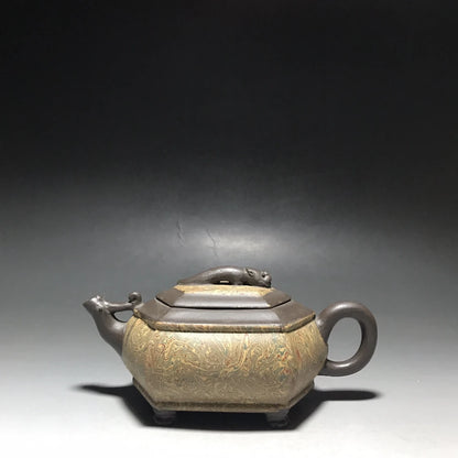 Chinese Yixing Zisha Clay Teapot  Fenlong Pot  Jinding trademark 200ml