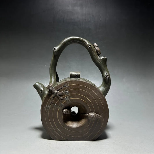 Chinese Yixing Zisha Clay Teapot  Five Rats Pull Wealth Pot Jiang Rong 480ml