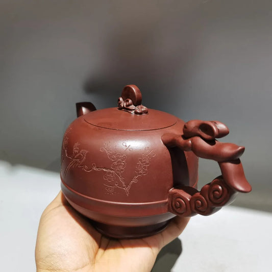 Chinese Yixing Zisha Clay Teapot  Flying Moon Pot Jinding trademark 450ml