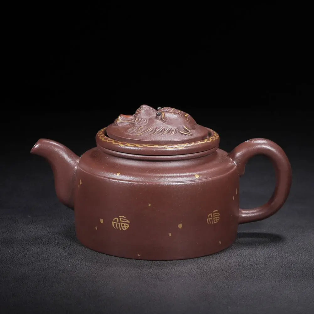 Chinese Yixing Zisha Clay Teapot  Fortune comes and goes Pot Yixing Shushan Ceramic Production Cooperative 350ml