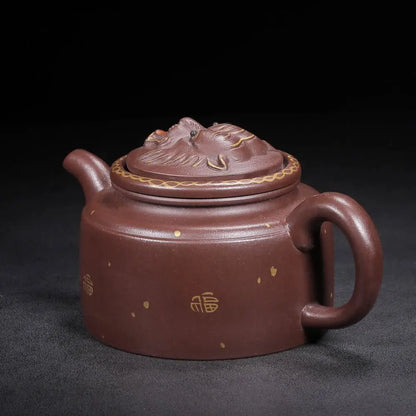 Chinese Yixing Zisha Clay Teapot  Fortune comes and goes Pot Yixing Shushan Ceramic Production Cooperative 350ml