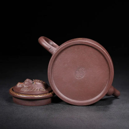 Chinese Yixing Zisha Clay Teapot  Fortune comes and goes Pot Yixing Shushan Ceramic Production Cooperative 350ml
