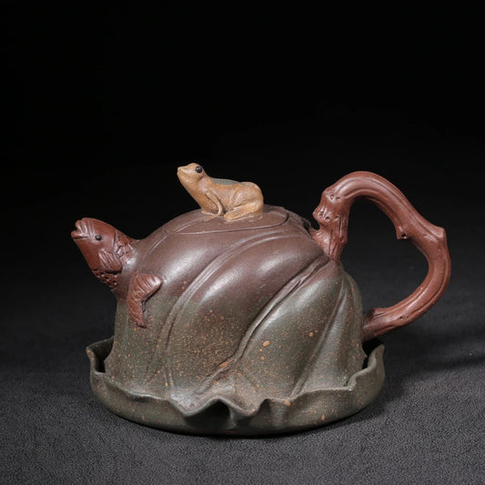 Chinese Yixing Zisha Clay Teapot  Frog Fun Pot  Jiang Yanting 280ml