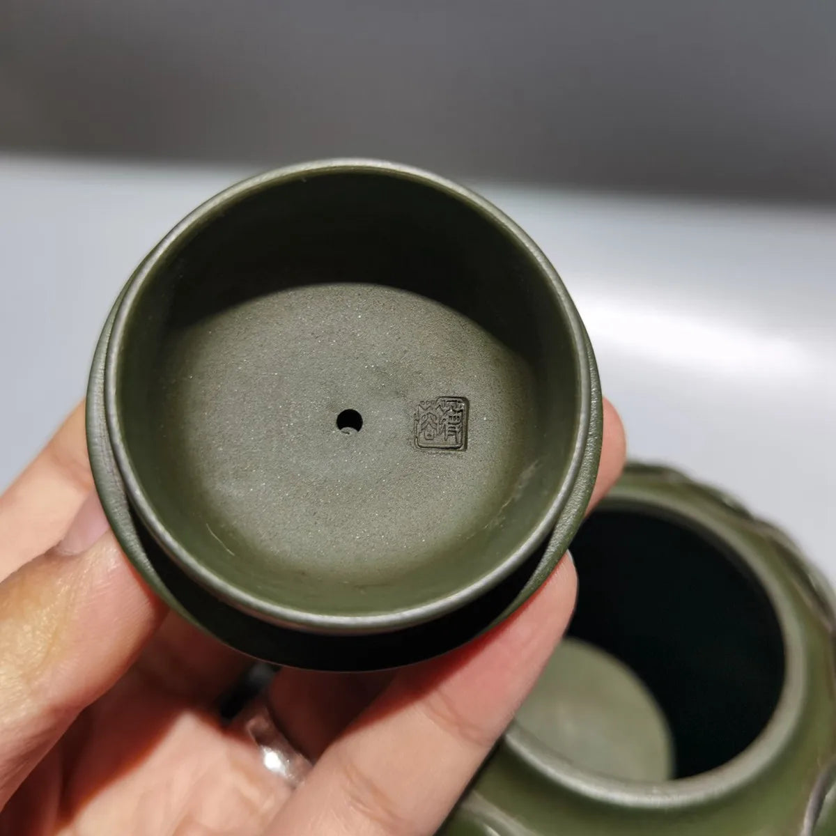 Chinese Yixing Zisha Clay Teapot  Frog Lotus Leaf Pot Jiang Rong 420ml