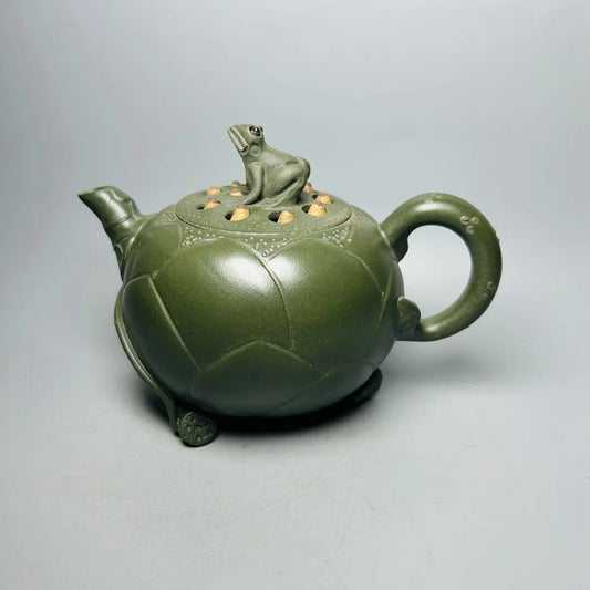 Chinese Yixing Zisha Clay Teapot  Frog Lotus Seed Pot Jiang Rong 300ml