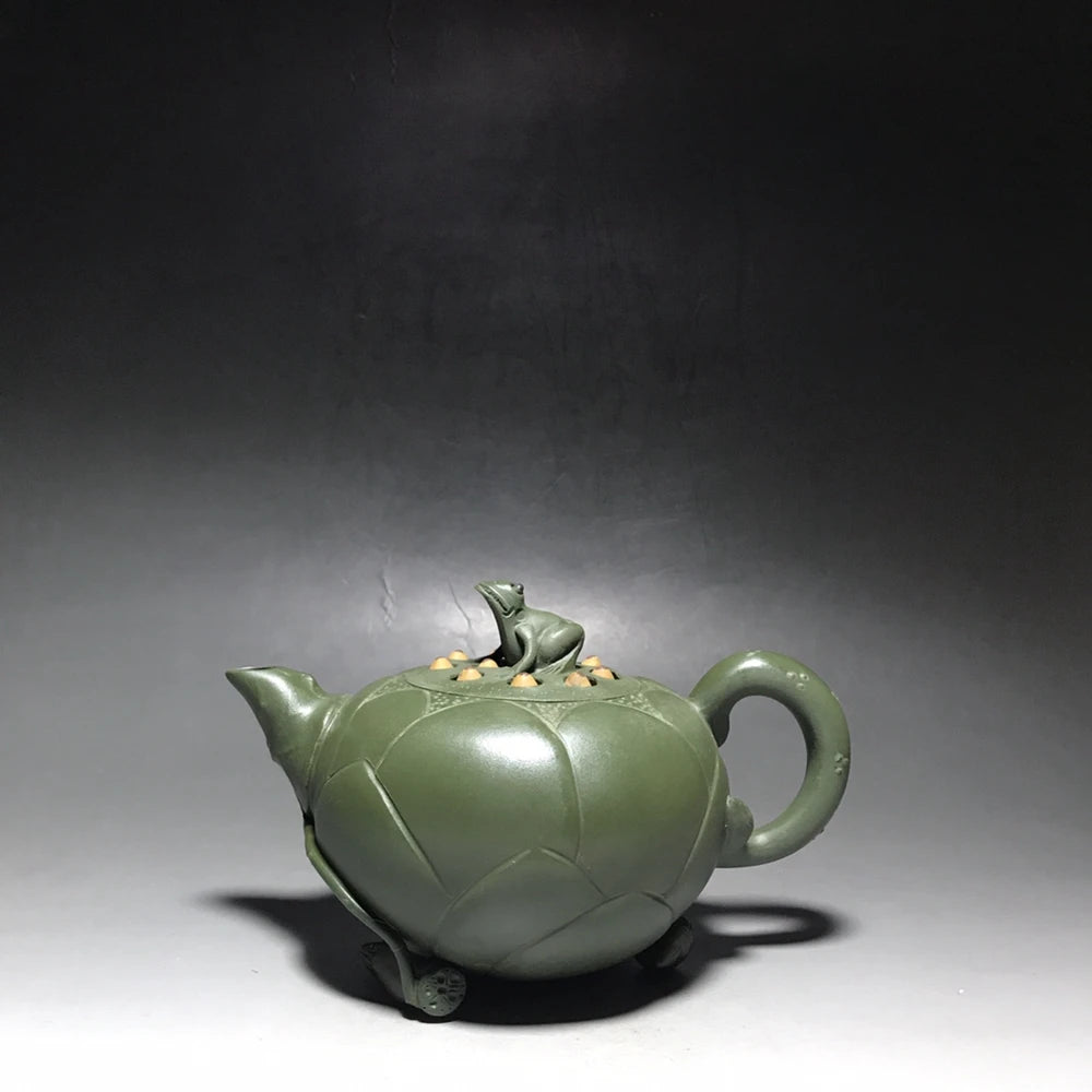 Chinese Yixing Zisha Clay Teapot  Frog Lotus Seed Pot Jiang Rong 350ml