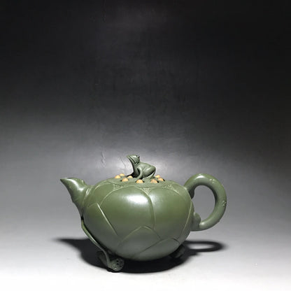 Chinese Yixing Zisha Clay Teapot  Frog Lotus Seed Pot Jiang Rong 350ml