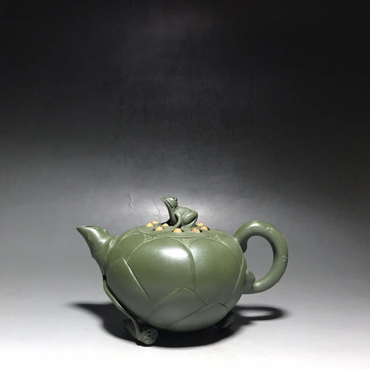 Chinese Yixing Zisha Clay Teapot  Frog Lotus Seed Pot Jiang Rong 350ml