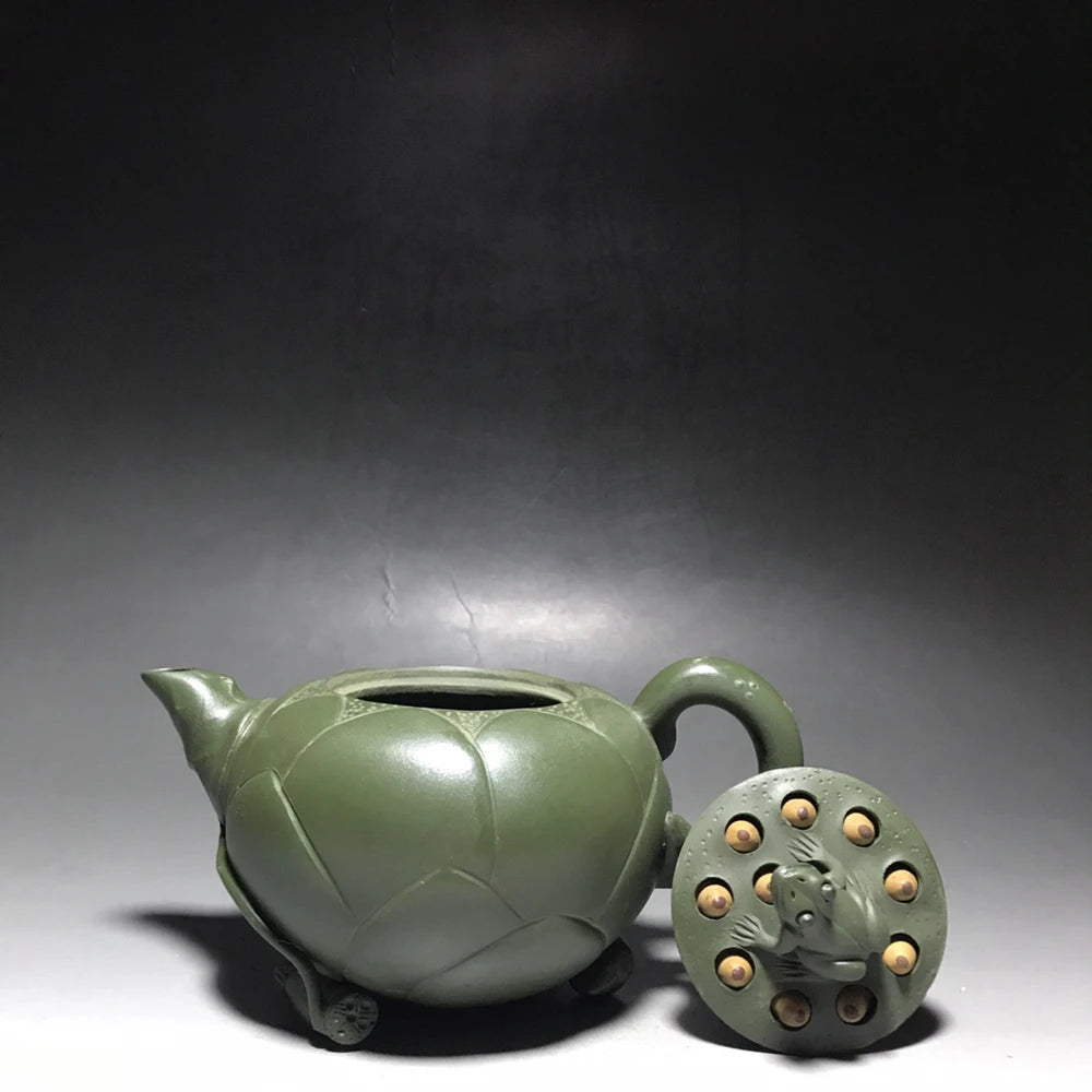 Chinese Yixing Zisha Clay Teapot  Frog Lotus Seed Pot Jiang Rong 350ml