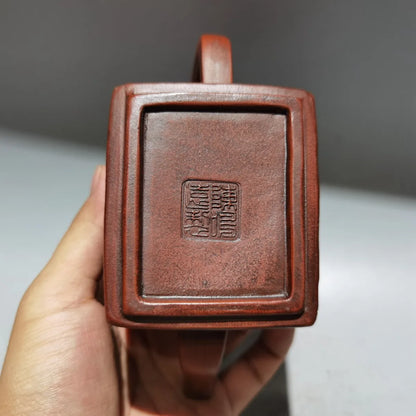 Chinese Yixing Zisha Clay Teapot  Fu Shou Shuangquan Pot Chen Mingyuan 260ml