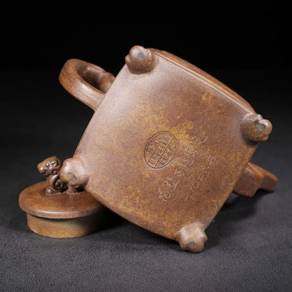 Chinese Yixing Zisha Clay Teapot  Gao Sifang Pot  Fan Zhenggen 450ml