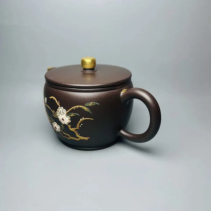 Chinese Yixing Zisha Clay Teapot  Gilded Han Tile Pot Zhou Junjian 280ml