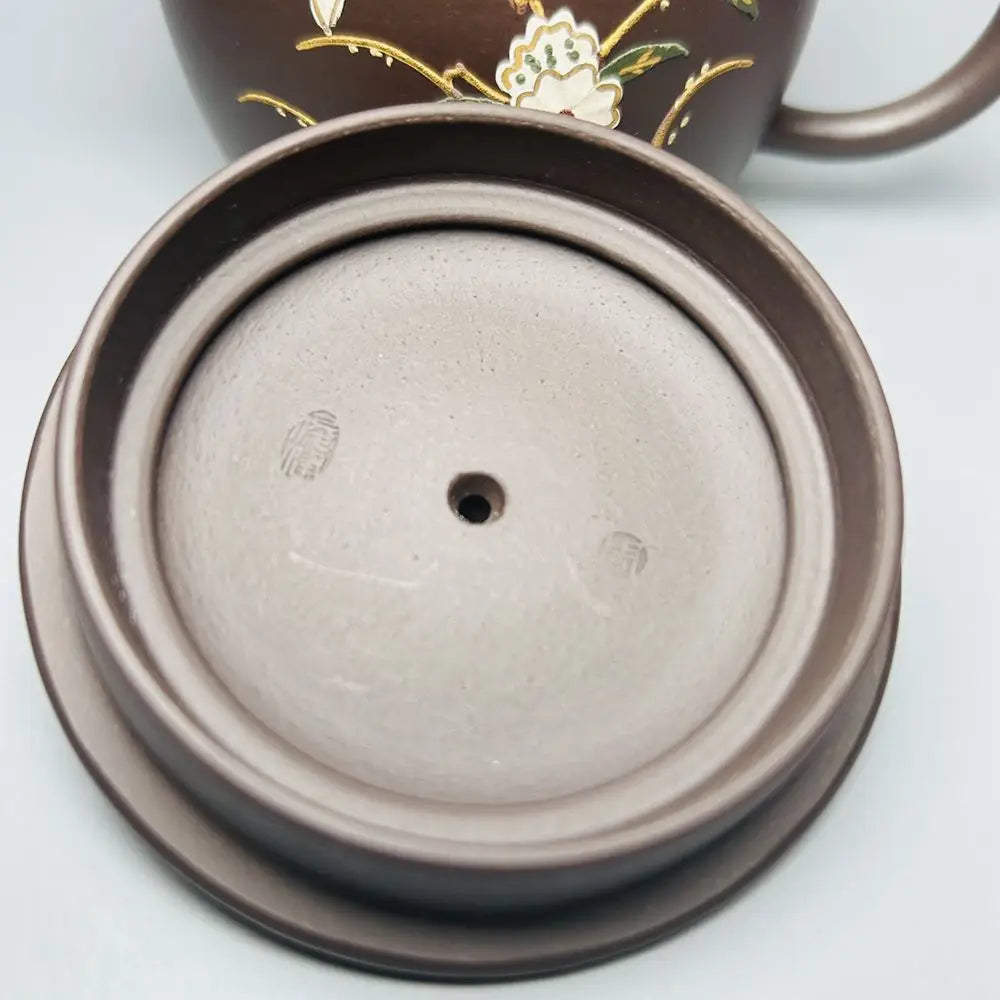 Chinese Yixing Zisha Clay Teapot  Gilded Han Tile Pot Zhou Junjian 280ml