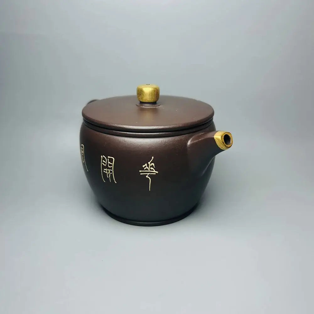 Chinese Yixing Zisha Clay Teapot  Gilded Han Tile Pot Zhou Junjian 280ml