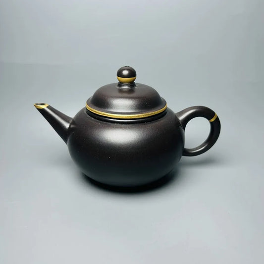 Chinese Yixing Zisha Clay Teapot  Gilding level Pot  He Gaorong 260ml