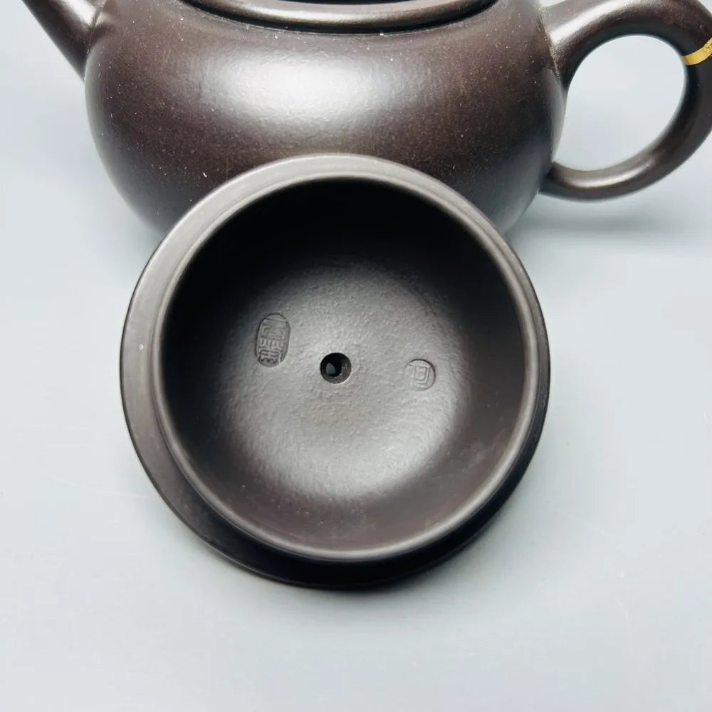 Chinese Yixing Zisha Clay Teapot  Gilding level Pot  He Gaorong 260ml