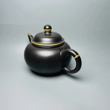 Chinese Yixing Zisha Clay Teapot  Gilding level Pot  He Gaorong 260ml