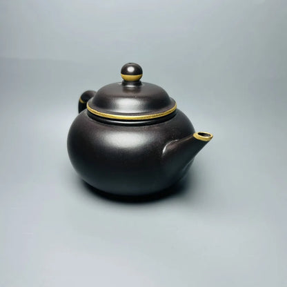 Chinese Yixing Zisha Clay Teapot  Gilding level Pot  He Gaorong 260ml