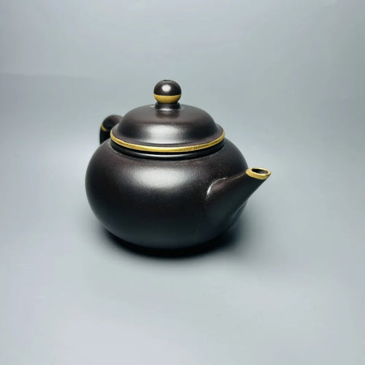 Chinese Yixing Zisha Clay Teapot  Gilding level Pot  He Gaorong 260ml