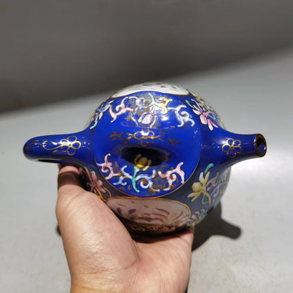 Chinese Yixing Zisha Clay Teapot  Gold enamel Pot Jinding trademark 360ml