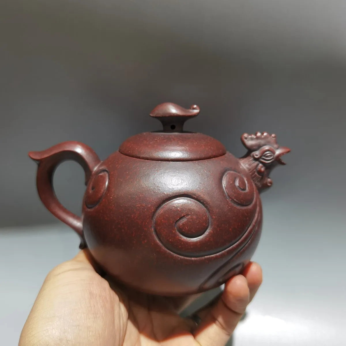 Chinese Yixing Zisha Clay Teapot  Golden Rooster Kiln Transformation Pot Gu Jingzhou Raw ore slope reducing mud 360ml