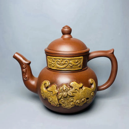 Chinese Yixing Zisha Clay Teapot  Gourd Pot Chen Mingyuan 500ml