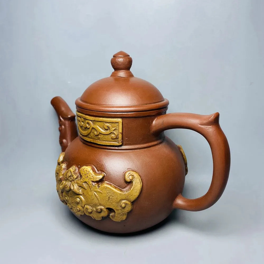 Chinese Yixing Zisha Clay Teapot  Gourd Pot Chen Mingyuan 500ml