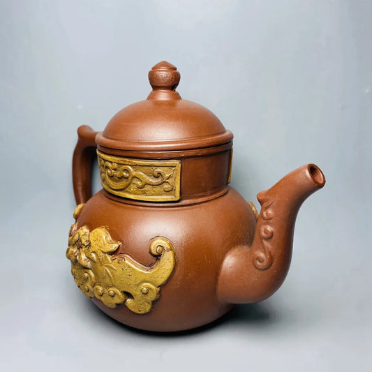 Chinese Yixing Zisha Clay Teapot  Gourd Pot Chen Mingyuan 500ml