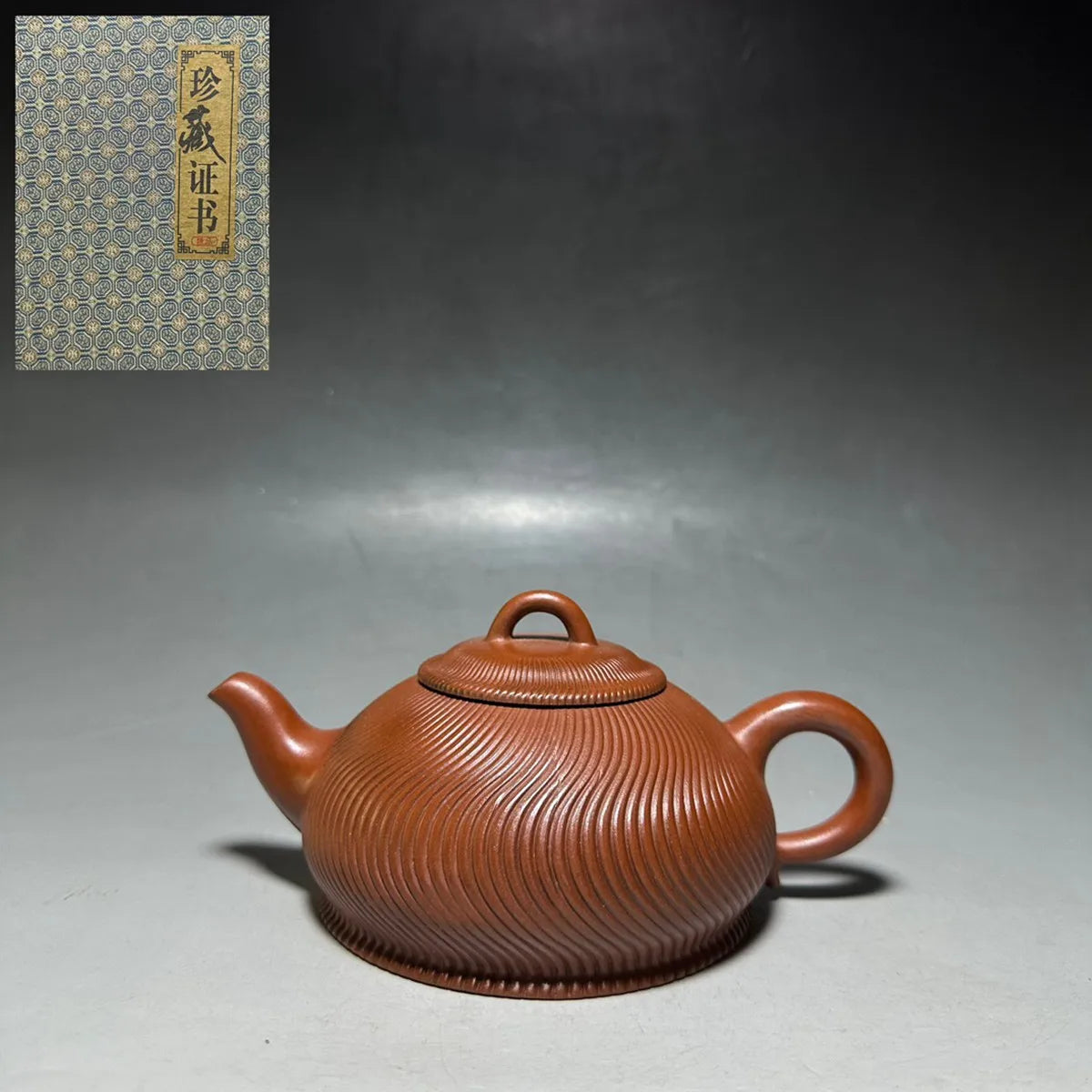 Chinese Yixing Zisha Clay Teapot  Gourd Pot Gu Jingzhou 450ml
