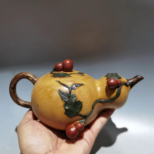 Chinese Yixing Zisha Clay Teapot  Gourd Pot Jiang Yanting 320ml