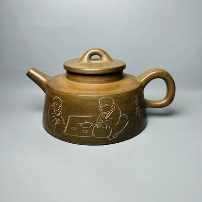 Chinese Yixing Zisha Clay Teapot Gu Long Kiln Chai Shao Children Pot Gu Jingzhou 500ml