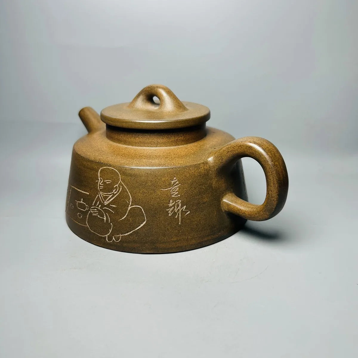 Chinese Yixing Zisha Clay Teapot Gu Long Kiln Chai Shao Children Pot Gu Jingzhou 500ml