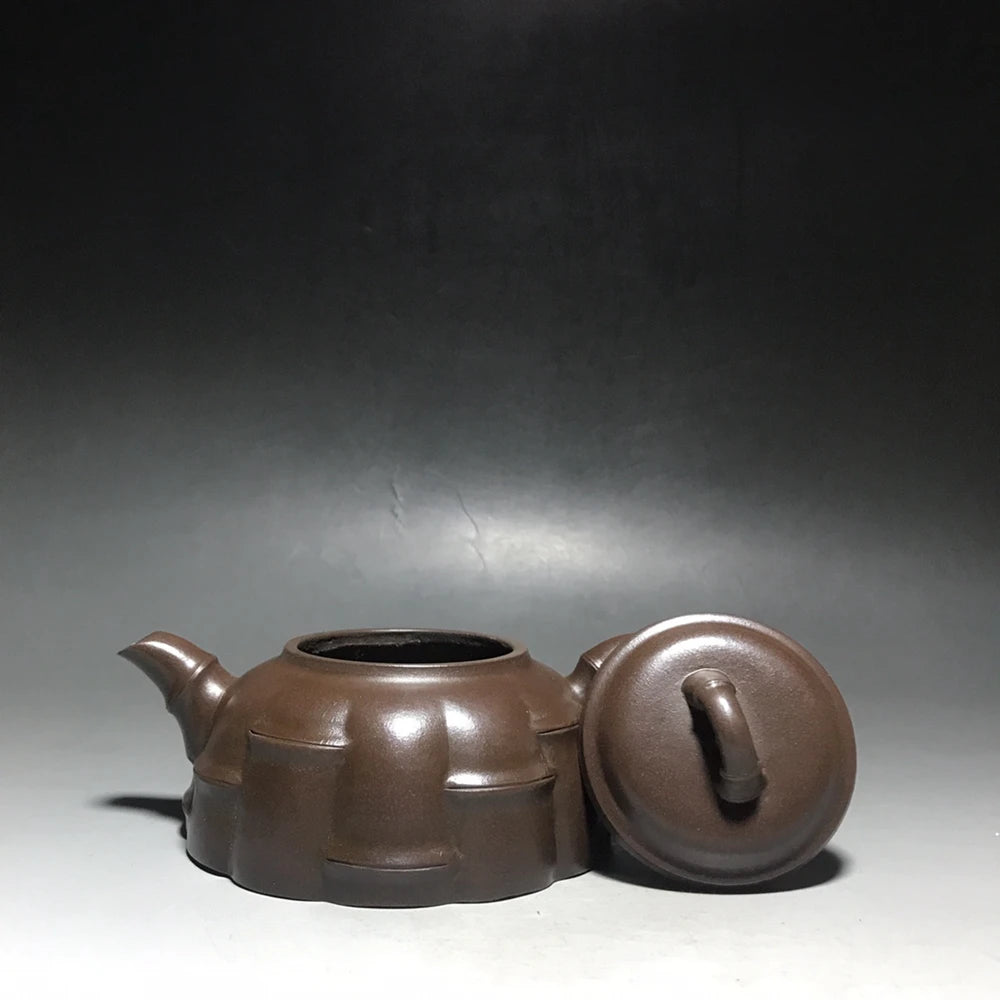 Chinese Yixing Zisha Clay Teapot  Half Moon Bamboo Joint Pot Gu Jingzhou 220ml