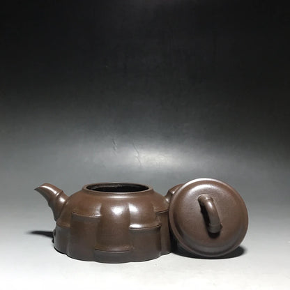 Chinese Yixing Zisha Clay Teapot  Half Moon Bamboo Joint Pot Gu Jingzhou 220ml