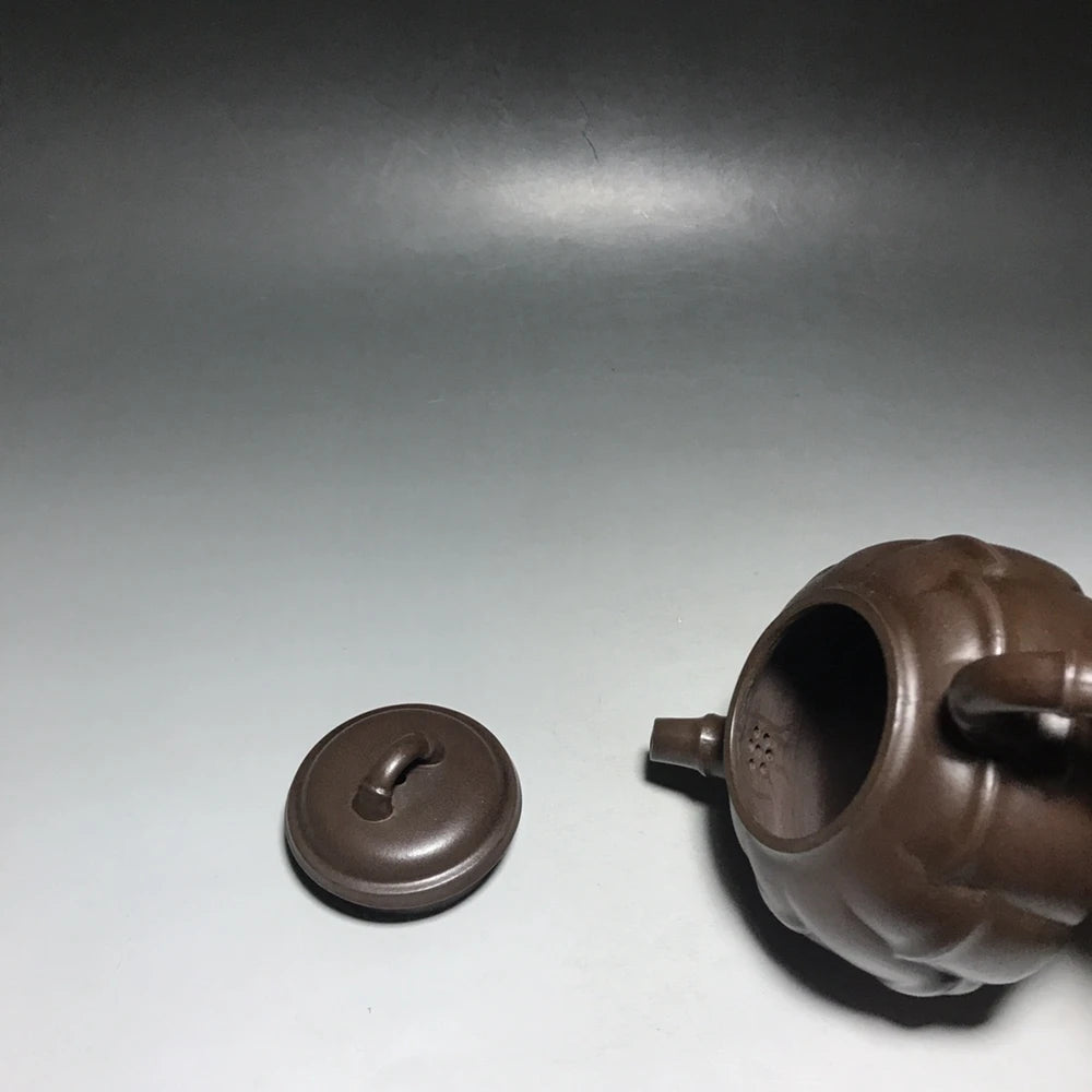 Chinese Yixing Zisha Clay Teapot  Half Moon Bamboo Joint Pot Gu Jingzhou 220ml
