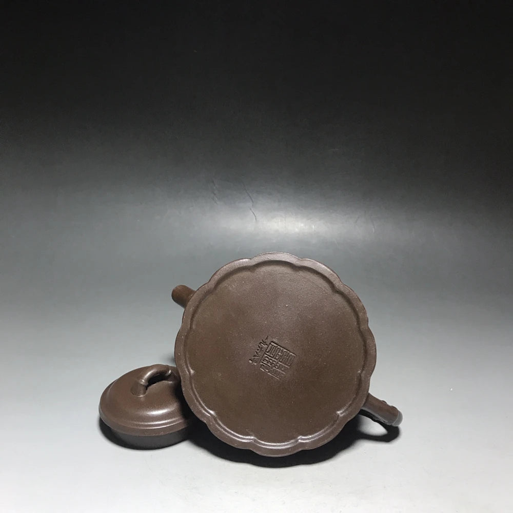 Chinese Yixing Zisha Clay Teapot  Half Moon Bamboo Joint Pot Gu Jingzhou 220ml