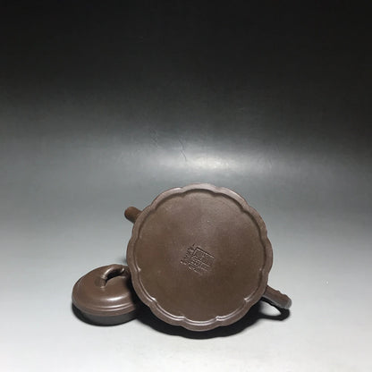 Chinese Yixing Zisha Clay Teapot  Half Moon Bamboo Joint Pot Gu Jingzhou 220ml