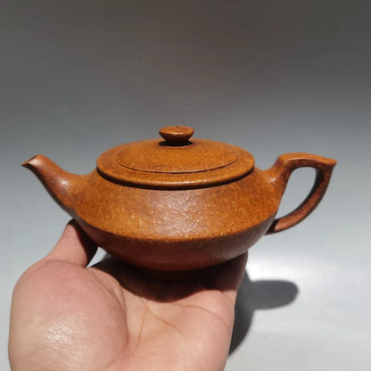 Chinese Yixing Zisha Clay Teapot  Han Flat Pot State Guesthouse Gift 300ml