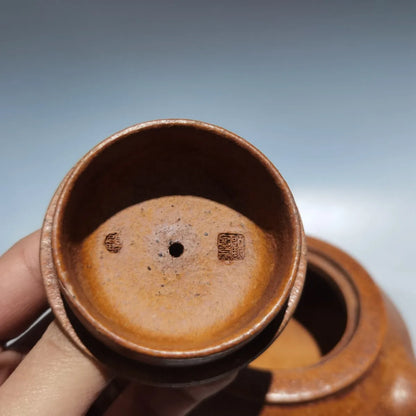 Chinese Yixing Zisha Clay Teapot  Han Flat Pot State Guesthouse Gift 300ml