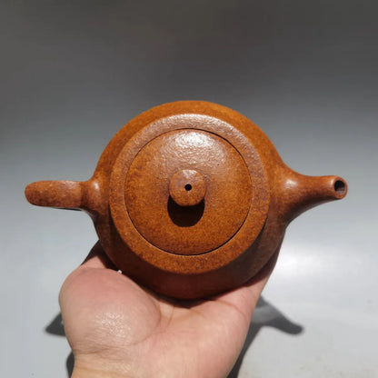 Chinese Yixing Zisha Clay Teapot  Han Flat Pot State Guesthouse Gift 300ml