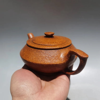 Chinese Yixing Zisha Clay Teapot  Han Flat Pot State Guesthouse Gift 300ml