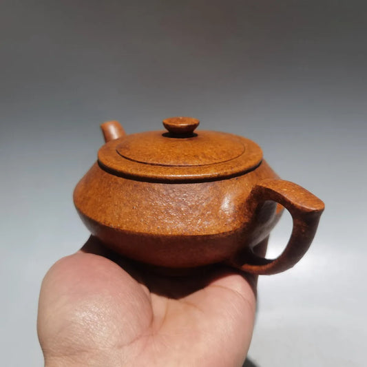 Chinese Yixing Zisha Clay Teapot  Han Flat Pot State Guesthouse Gift 300ml