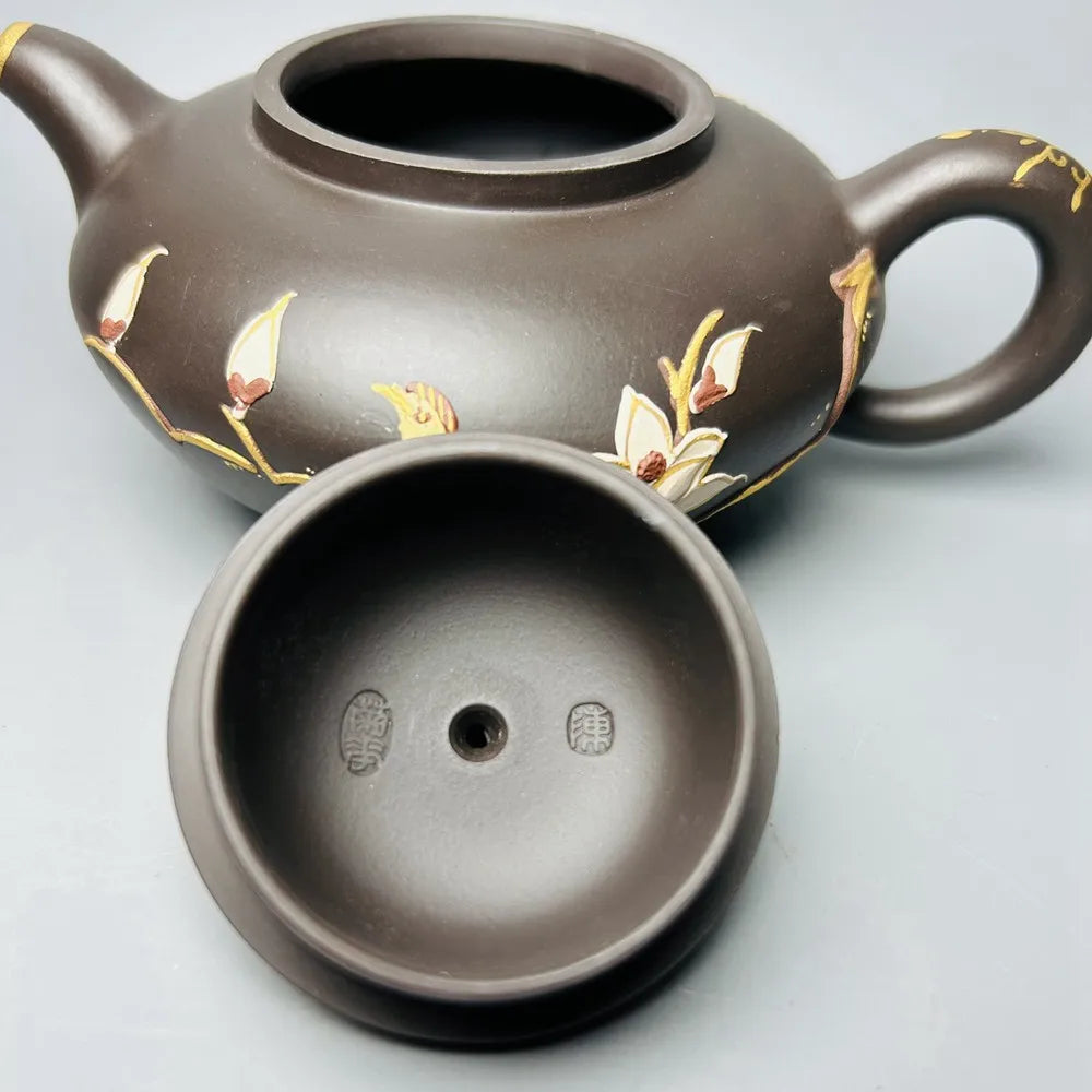 Chinese Yixing Zisha Clay Teapot  Hehuan Gilded Pot  Chen Juhua 260ml