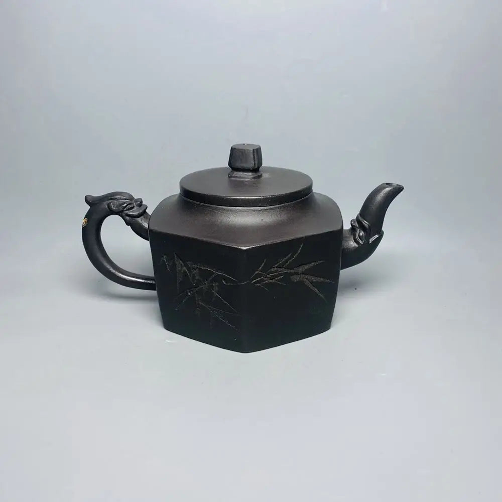 Chinese Yixing Zisha Clay Teapot  Hexagonal Dragon Pot Gu Jingzhou 360ml