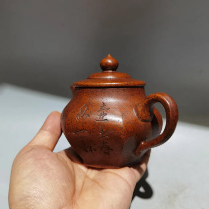 Chinese Yixing Zisha Clay Teapot Hexagonal Pot Gu Jingzhou 260ml